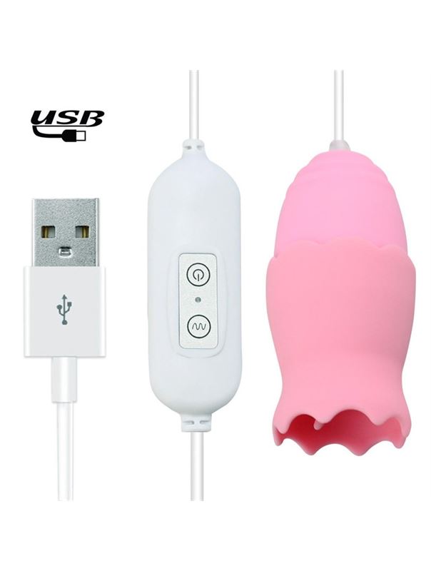 Розовые виброяйца, работающие от USB виброяйца - классическое и с подвижным язычком