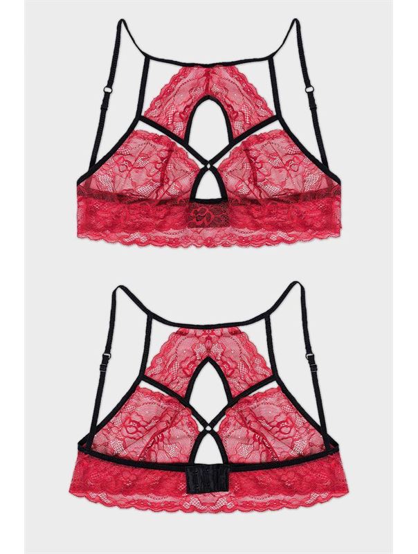 Удлиненный кружевной бралетт