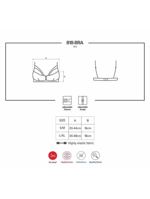 Ажурный бюстгальтер с подвеской по центру