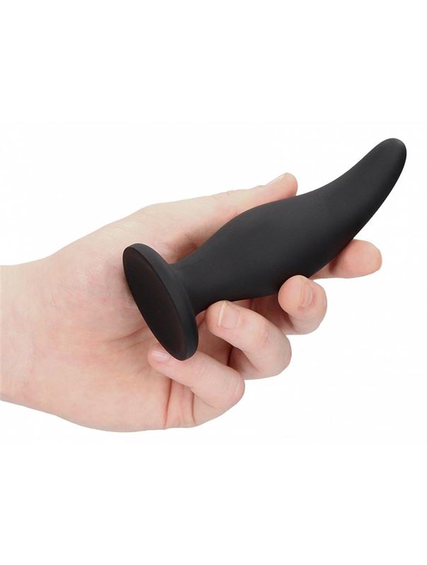 Черная анальная пробка Curve Butt Plug (11,4 см)