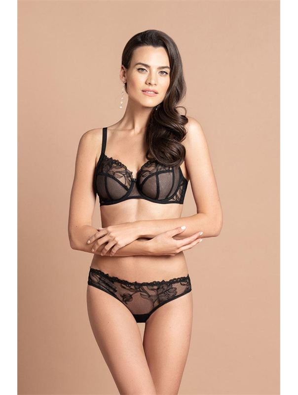 Бюстгальтер с мягкими чашками, украшенными цветочной вышивкой