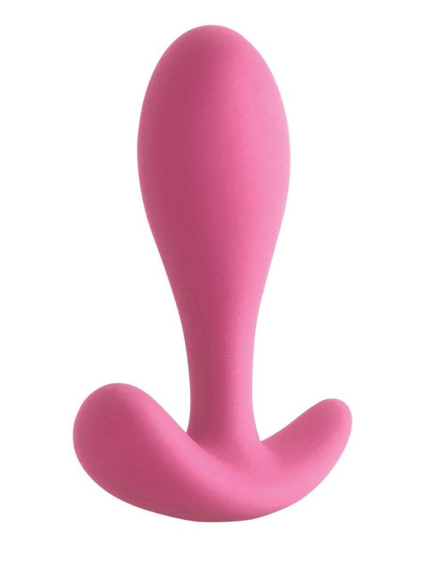 Розовая силиконовая анальная пробка Firefly - Ace I Plug (10,2 см)