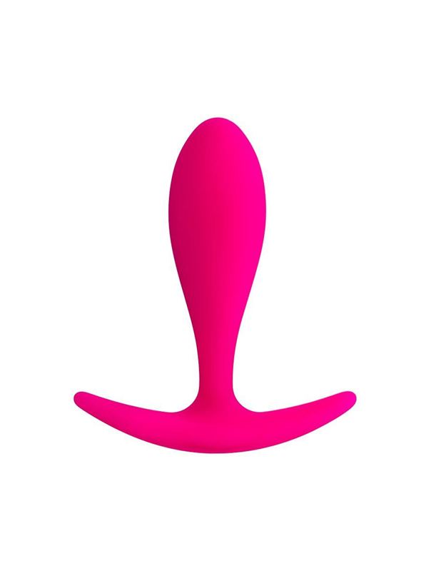 Ярко-розовая удлиненная анальная пробка (7,2 см)