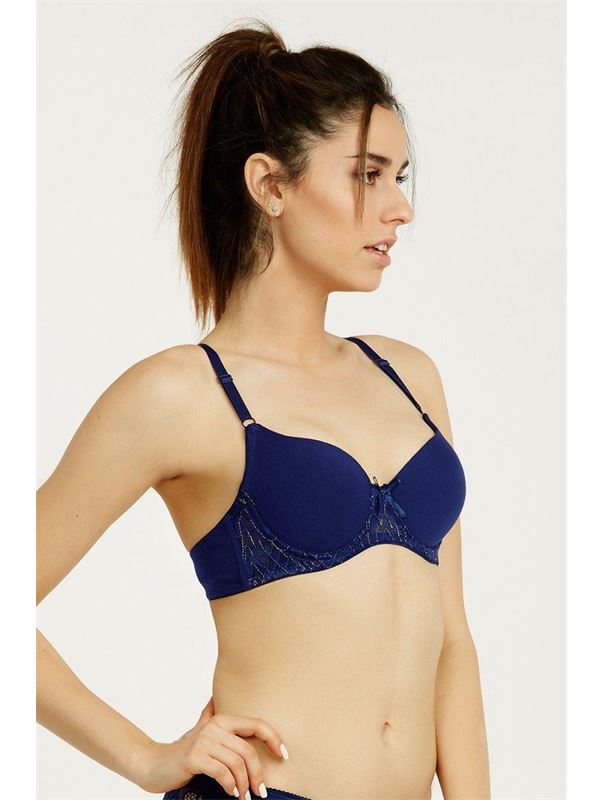 Бюстгальтер с кружевным станом с люрексом