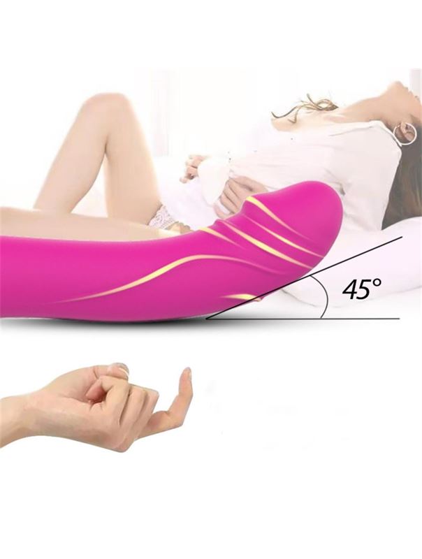 Ярко-розовый вибратор для стимуляции точки G (22 см)