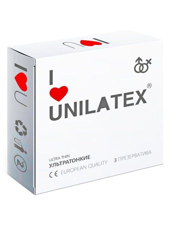 Ультратонкие презервативы Unilatex Ultrathin - 3 шт.