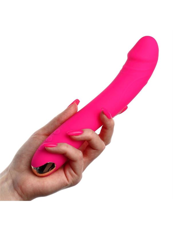 Ярко-розовый вибратор для стимуляции точки G (22 см)