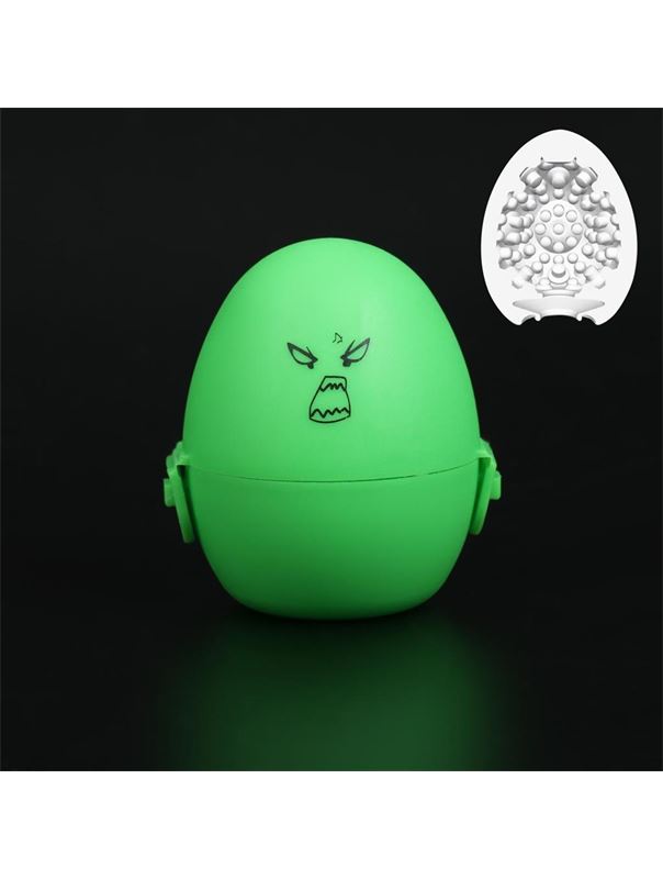 Рельефный мастурбатор EGG в зеленом футляре