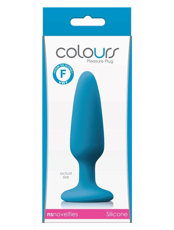 Голубая анальная мини-пробка Small Plug (11,5 см)