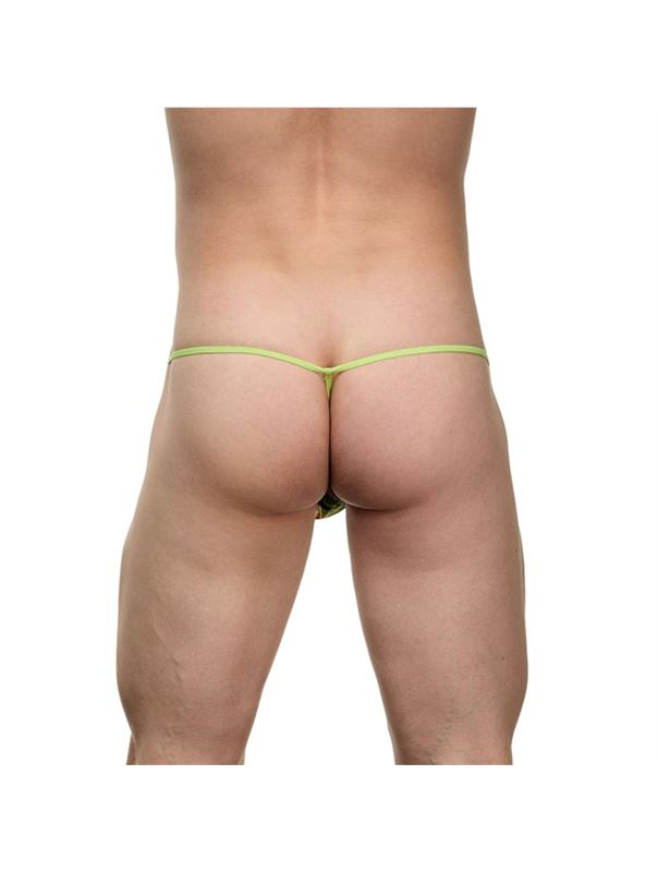 Мужские трусы-стринги с зигзагообразным принтом