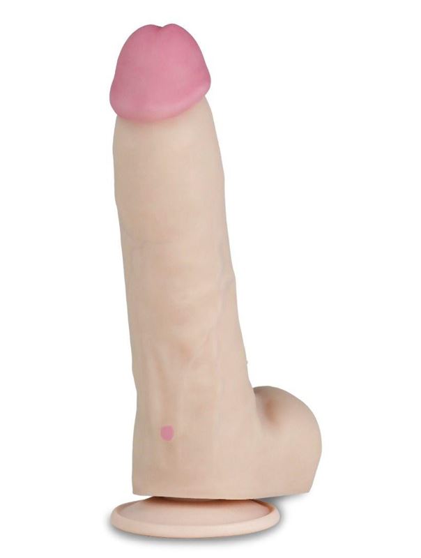 Телесный перезаряжаемый вибратор реалистик из неоскин (22,5 см)