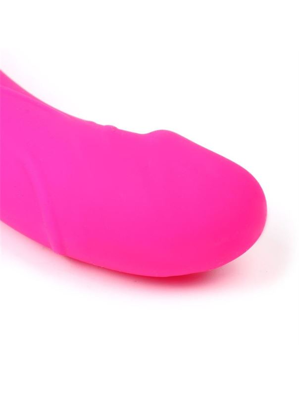 Ярко-розовый вибратор для стимуляции точки G (22 см)