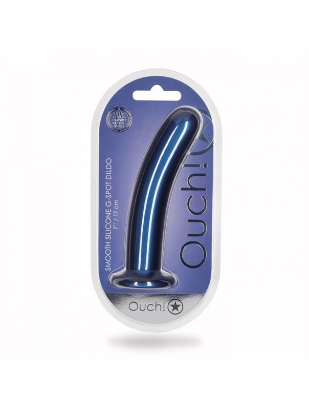 Синий фаллоимитатор 7" Smooth G-Spot (17,7 см)