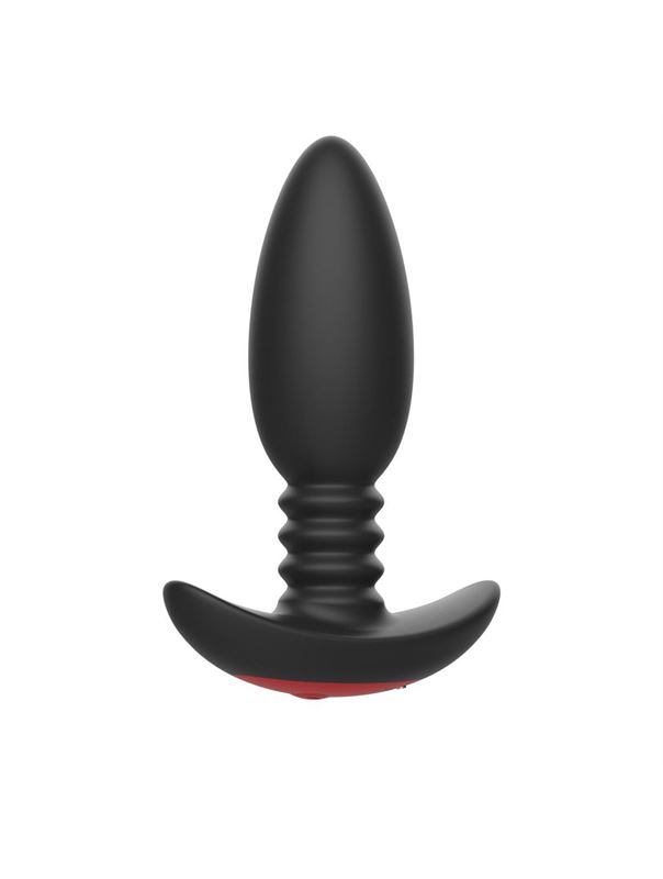 Черная анальная вибропробка Anal Vibrator с пультом ДУ (13,5 см)