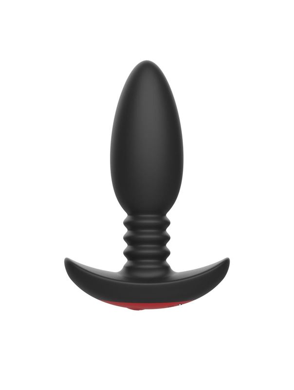 Черная анальная вибропробка Anal Vibrator с пультом ДУ (13,5 см)