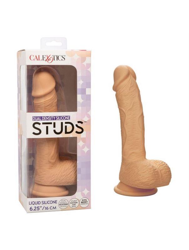 Телесный фаллоимитатор 6.25" Dual Density Silicone Studs (21,5 см)