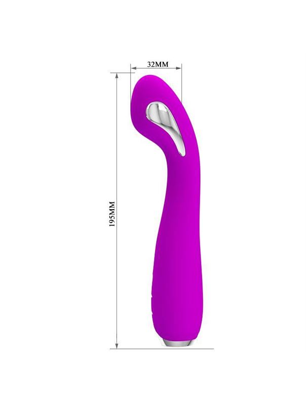 Лиловый вибратор Hector с электростимуляцией (19,5 см)