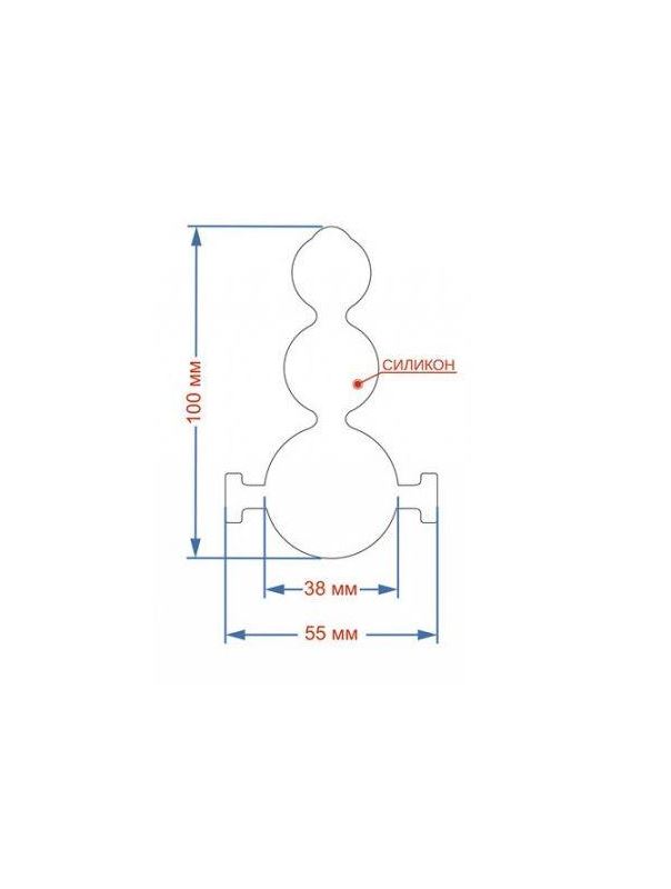 Силиконовый кляп-ёлочка на кожаных ремешках