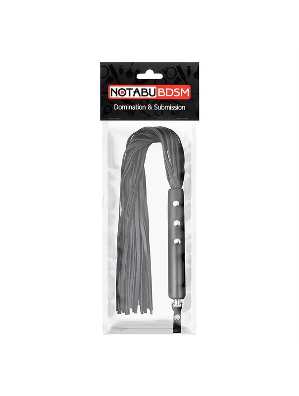 Черная плеть флоггер с длинными хвостами (74 см)