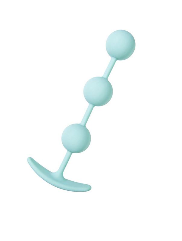 Мятные анальные шарики на сцепке Triplex (15 см)