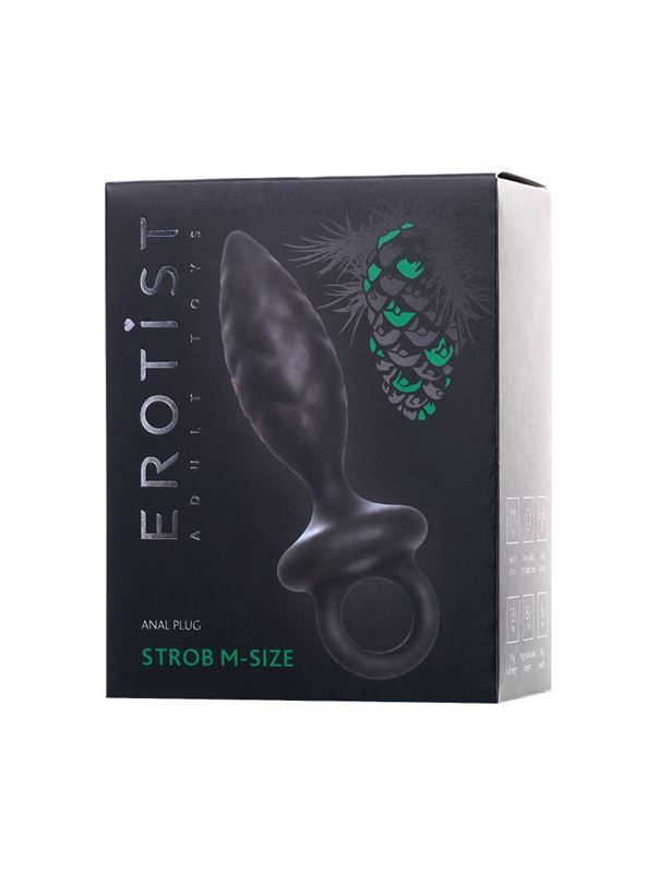Черная анальная пробка Strob M (13,5 см)