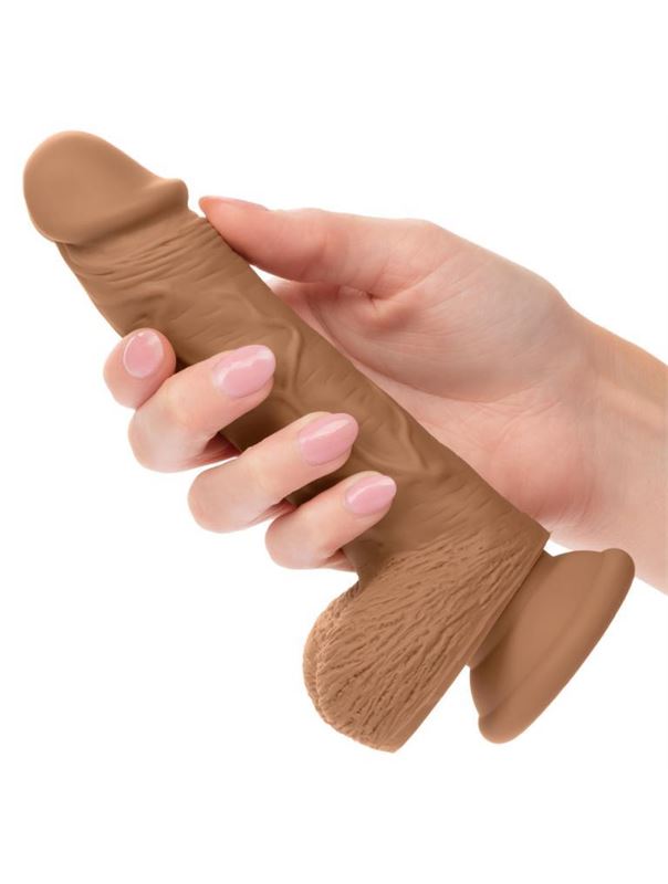 Коричневый фаллоимитатор 5" Dual Density Silicone Studs (17,75 см)