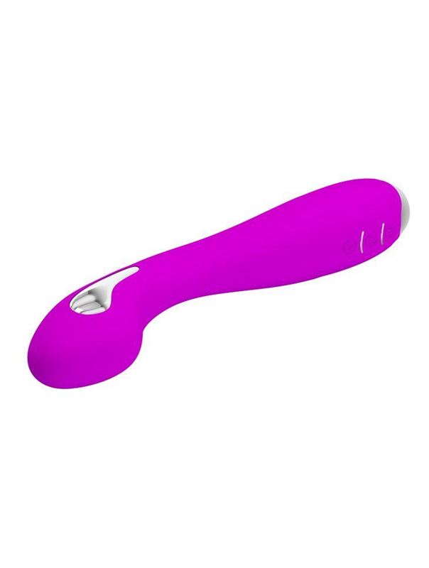 Лиловый вибратор Hector с электростимуляцией (19,5 см)