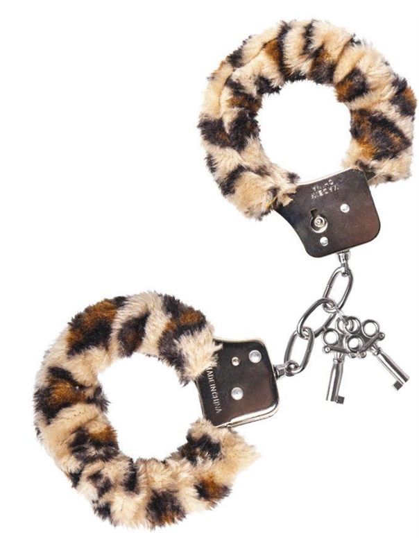 Наручники с леопардовым принтом на опушке