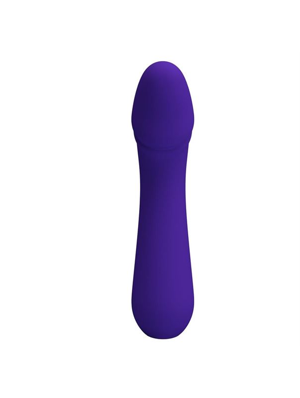 Фиолетовый силиконовый вибратор Cetus для G-точки (15 см)