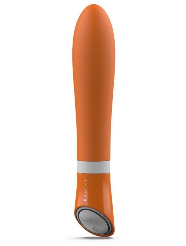 Оранжевый вибратор Bgood Deluxe (18 см)