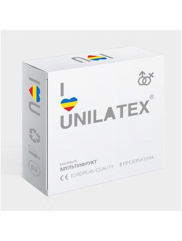 Разноцветные ароматизированные презервативы Unilatex Multifruits (3 шт)