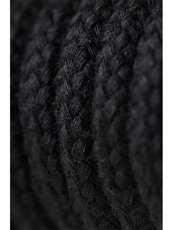 Черная текстильная веревка для бондажа - 1 м.