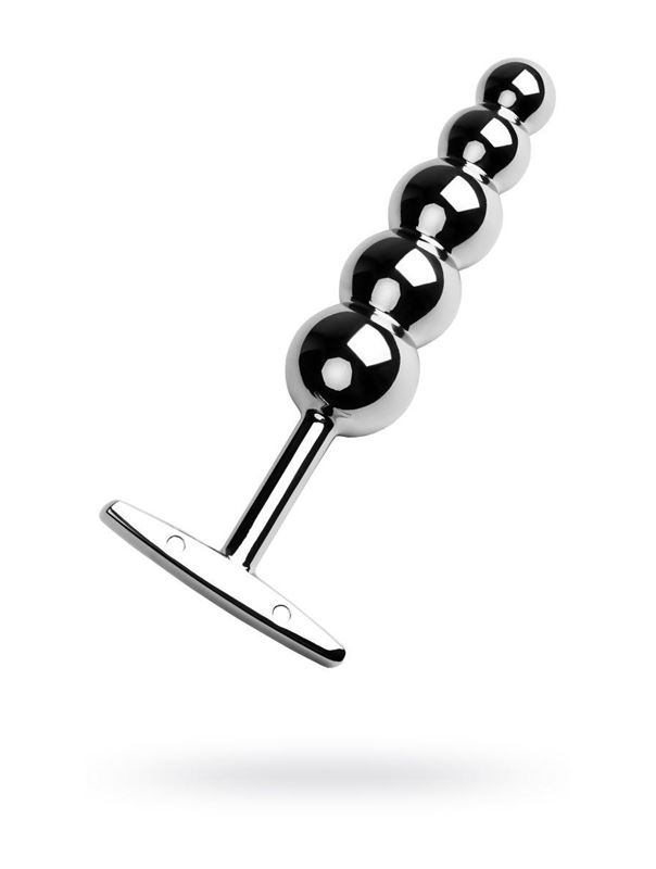 Серебристая анальная втулка-ёлочка (15,5 см)