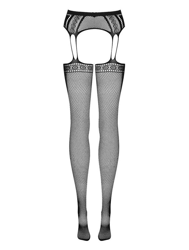 Чулки-сетка с поясом