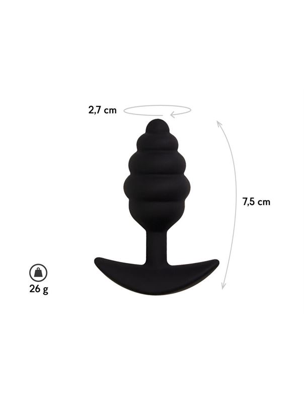 Черная анальная пробка Sphere S (7,5 см)