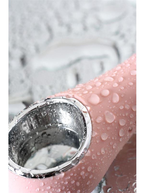 Розовый силиконовый вибратор с электростимуляцией PHYSICS GALVANI VIBE (21 см)