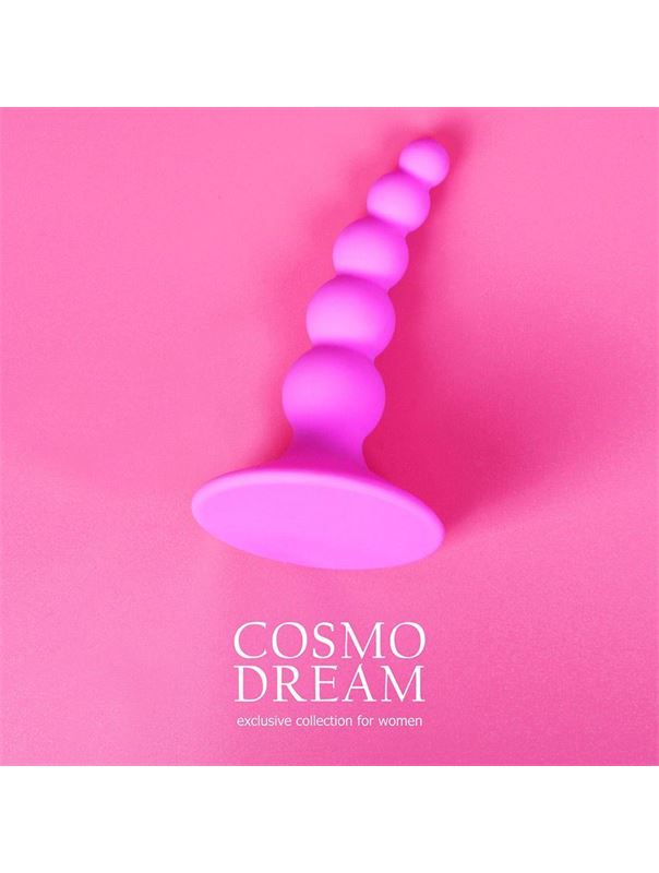 Розовая анальная втулка елочка (9,5 см)