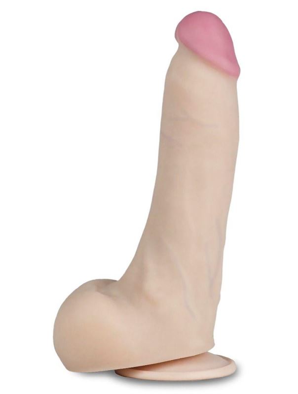 Телесный перезаряжаемый вибратор реалистик из неоскин (22,5 см)