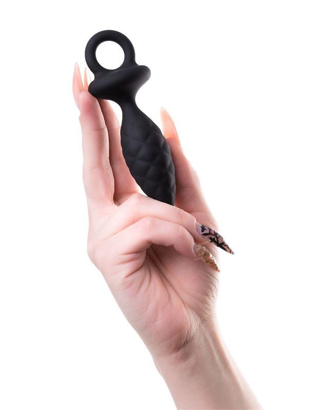 Черная анальная пробка Strob S (11,7 см)