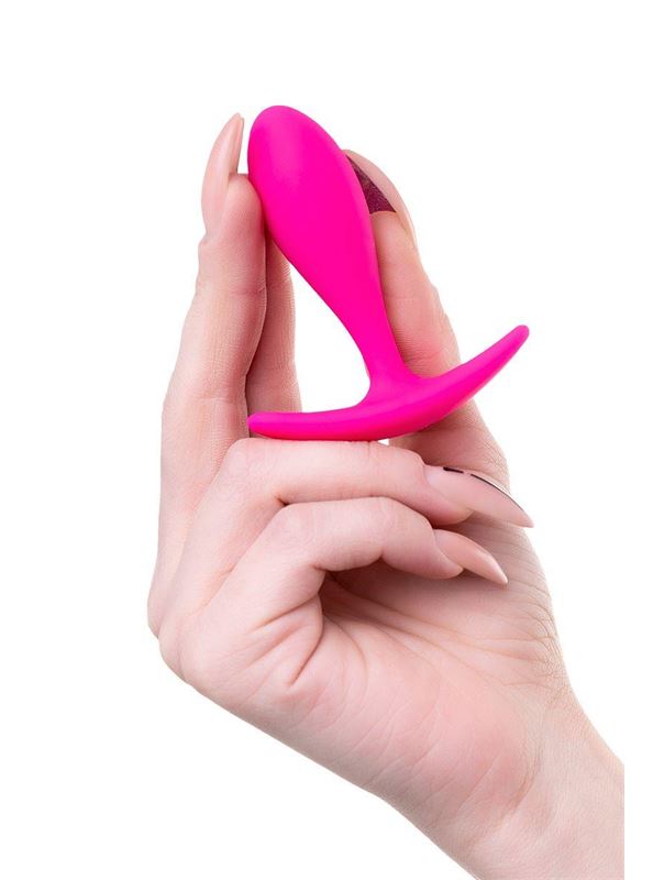 Ярко-розовая удлиненная анальная пробка (7,2 см)