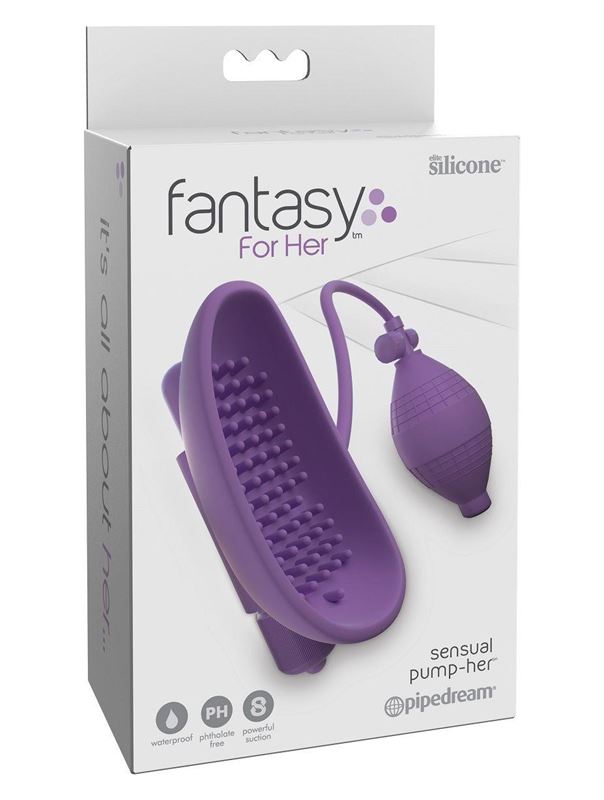 Сиреневая вакуумная вибропомпа для вагины Fantasy For Her Sensual Pump-Her