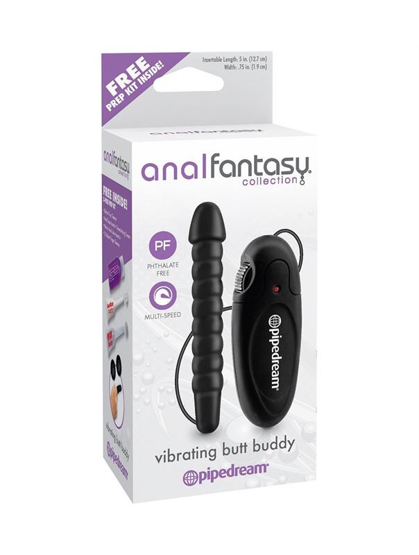 Анальный вибростимулятор Vibrating Butt Buddy с пультом управления (12,7 см)