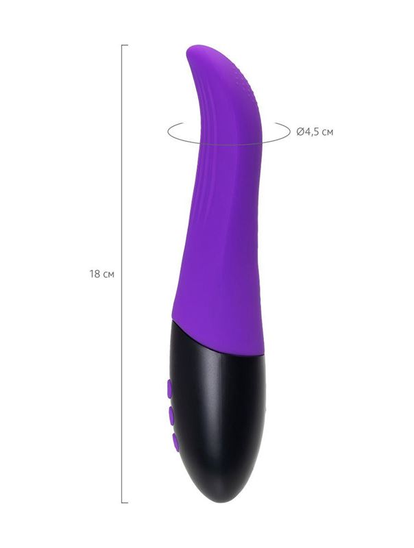 Фиолетовый ротатор «Дрючка-заменитель» с функцией нагрева (18 см)