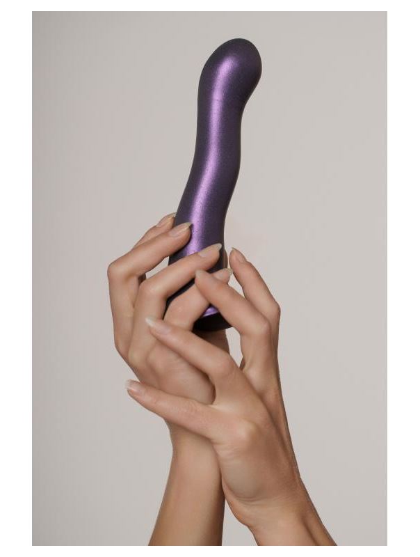 Фиолетовый фаллоимитатор Ouch! Ultra Soft Curvy G-Spot Dildo 7" (18 см)