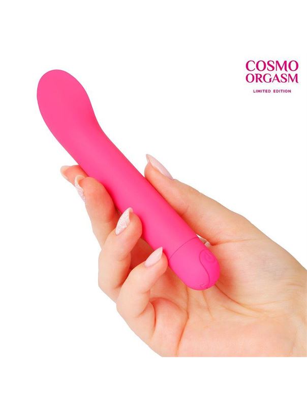 Розовый мини-вибратор с увеличенной головкой (14 см)