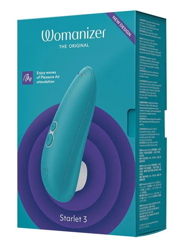 Бирюзовый клиторальный стимулятор Womanizer Starlet 3