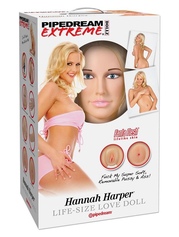 Надувная секс-кукла Hannah Harper Life-Size Love Doll с реалистичными вставками