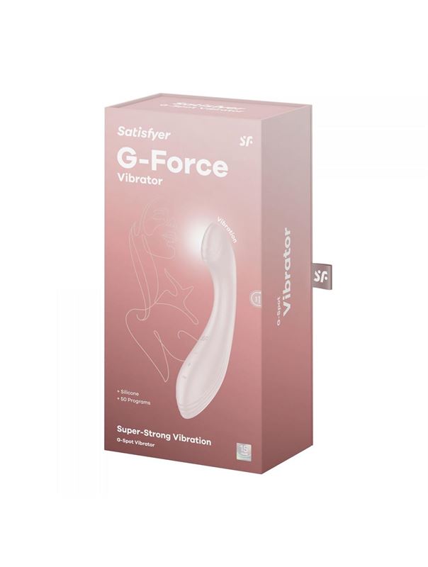 Бежевый вибромассажер G-Force (19 см)