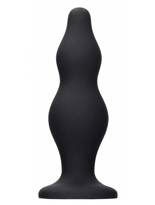 Черная анальная пробка Bubble Butt Plug (11,6 см)