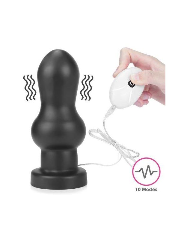 Черная анальная вибровтулка 7" King Sized Vibrating Anal Rammer (18 см)